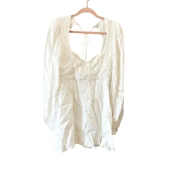 (S) NWT $255 NEW FOR LOVE & LEMONS beatrice mini dress in white - Picture 7 of 7